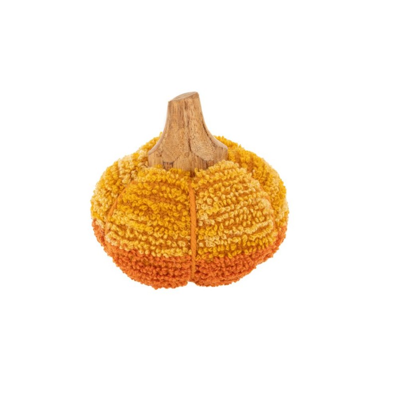 Κολοκύθα Halloween με πλεκτή επένδυση σε πορτοκαλί απόχρωση 10x9 εκ
