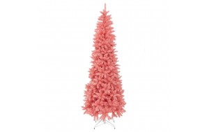 Pink Christmas χριστουγεννιάτικο δέντρο slim σε ροζ απόχρωση με φύλλωμα PVC και ύψος 150 εκ