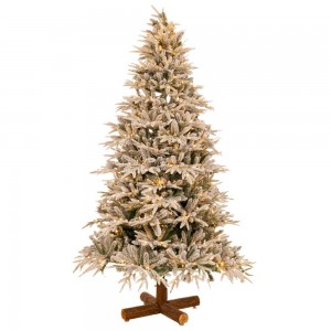 Jersey Pine Pre-Lit χριστουγεννιάτικο δέντρο με χιονισμένα πράσινα φύλλα και 1000 ενσωματωμένα LED με ύψος 240 εκ