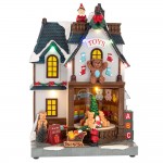 Toy Store χριστουγεννιάτικο σκηνικό με κίνηση και ενσωματωμένο φωτισμό 18x13x27 εκ