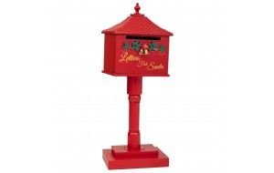 Letters for Santa χριστουγεννιάτικο επιδαπέδιο διακοσμητικό μεταλλικό γραμματοκιβώτιο σε κόκκινο χρώμα 35x27x94 εκ