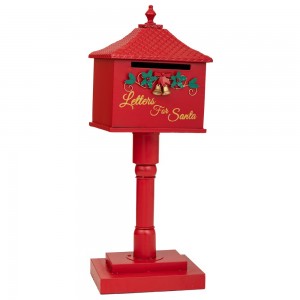 Letters for Santa χριστουγεννιάτικο επιδαπέδιο διακοσμητικό μεταλλικό γραμματοκιβώτιο σε κόκκινο χρώμα 35x27x94 εκ