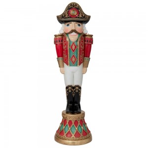 Χριστουγεννιάτικη φιγούρα καρυοθραύστη από πολυρεζίνη σε κόκκινη απόχρωση 18x17x62 εκ Χριστουγεννιάτικη φιγούρα καρυοθραύστη από πολυρεζίνη σε κόκκινη απόχρωση 18x17x62 εκ