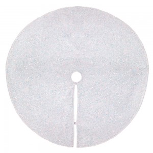 Χριστουγεννιάτικη διακοσμητική ποδιά βάσης δέντρου σε λευκή ιριδίζουσα απόχρωση 120 εκ Χριστουγεννιάτικη διακοσμητική ποδιά βάσης δέντρου σε λευκή ιριδίζουσα απόχρωση 120 εκ