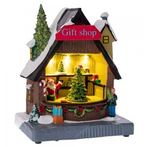 Χριστουγεννιάτικο διακοσμητικό μαγαζί Gift Shop με ενσωματωμένο φωτισμό μουσική και κίνηση 15x10x18 εκ Χριστουγεννιάτικο διακοσμητικό μαγαζί Gift Shop με ενσωματωμένο φωτισμό μουσική και κίνηση 15x10x18 εκ