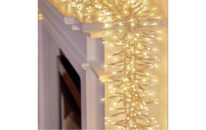 750 Led λαμπάκια Cluster flashing με διάφανο καλώδιο IP44 και ψυχρό λευκό φως 12 μέτρα