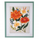 Πίνακας με λουλούδια σε πράσινη κορνίζα 40x50 εκ Πίνακας με λουλούδια σε πράσινη κορνίζα 40x50 εκ