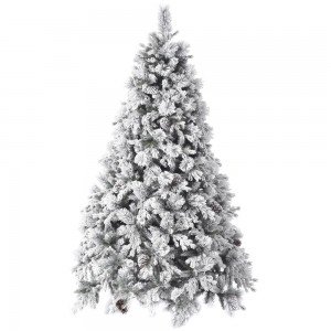 EchoAlaska χιονισμένο Χριστουγεννιάτικο δέντρο με mix κλαδιά και ύψος 210 εκ