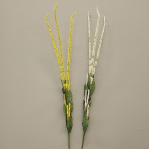 Διακοσμητικό κλαδί σε λευκό και κίτρινο χρώμα σετ των τεσσάρων 105 εκ