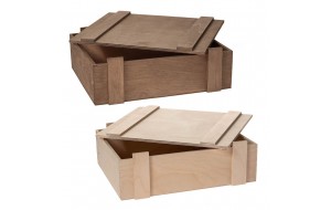 Ξύλινο κουτί αποθήκευσης με καπάκι 33x28x10 εκ