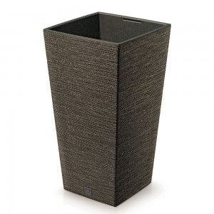 Furu Eco Wood καφέ κασπώ τετράγωνο από ανακυκλωμένα υλικά 27x27x50 εκ