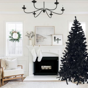 Elegant Χριστουγεννιάτικο δέντρο σε μαύρο χρώμα 210 εκ