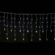 150 Led λαμπάκια IP44 σε κουρτίνα με αστέρια με επεκτεινόμενο διάφανο καλώδιο και ψυχρό λευκό φως 60x300 εκ