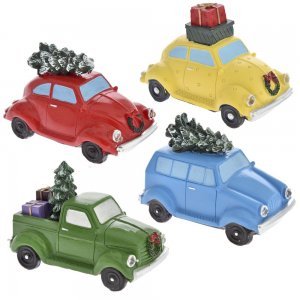 Χριστουγεννιάτικα διακοσμητικά αυτοκινητάκια με φως