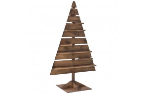 Ραφιέρα ξύλινη Χριστουγεννιάτικο δέντρο καφέ σκούρο 88X205 εκ