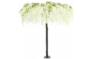 Δέντρο διακοσμητικό ομπρέλα με λευκά άνθη 290 εκ