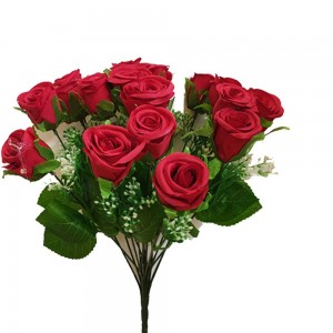 Κόκκινο διακοσμητικό μπουκέτο με 18 τριαντάφυλλα