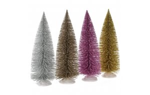 Χριστουγεννιιάτικα μίνι δεντράκια με στρας σετ των τεσσάρων σε 4 χρώματα 30 εκ