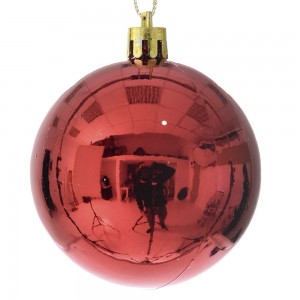 Χριστουγεννιάτικη μπάλα από συνθετικό PP σε μπορντό χρώμα σετ 96 τεμαχίων 3εκ
