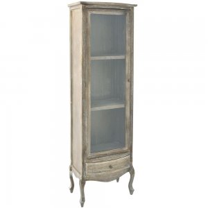 Vintage ξύλινη βιτρίνα 60x38x180 εκ