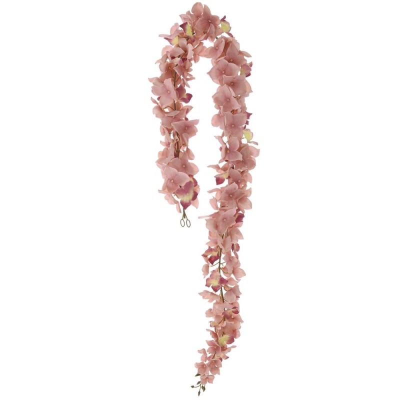 Διακοσμητική γιρλάντα με άνθη ροζ ορτανσίας 120 εκ