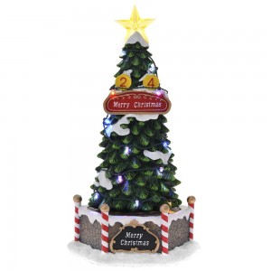 Χριστουγεννιάτικο φωτιζόμενο δέντρο με μουσική και κίνηση 17x16x31 εκ