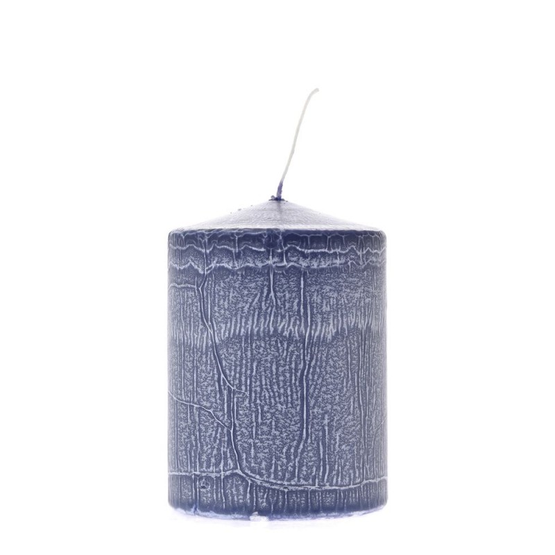 Κερί frosted σε μπλε απόχρωση σετ των τεσσάρων τεμαχίων 7x10 εκ