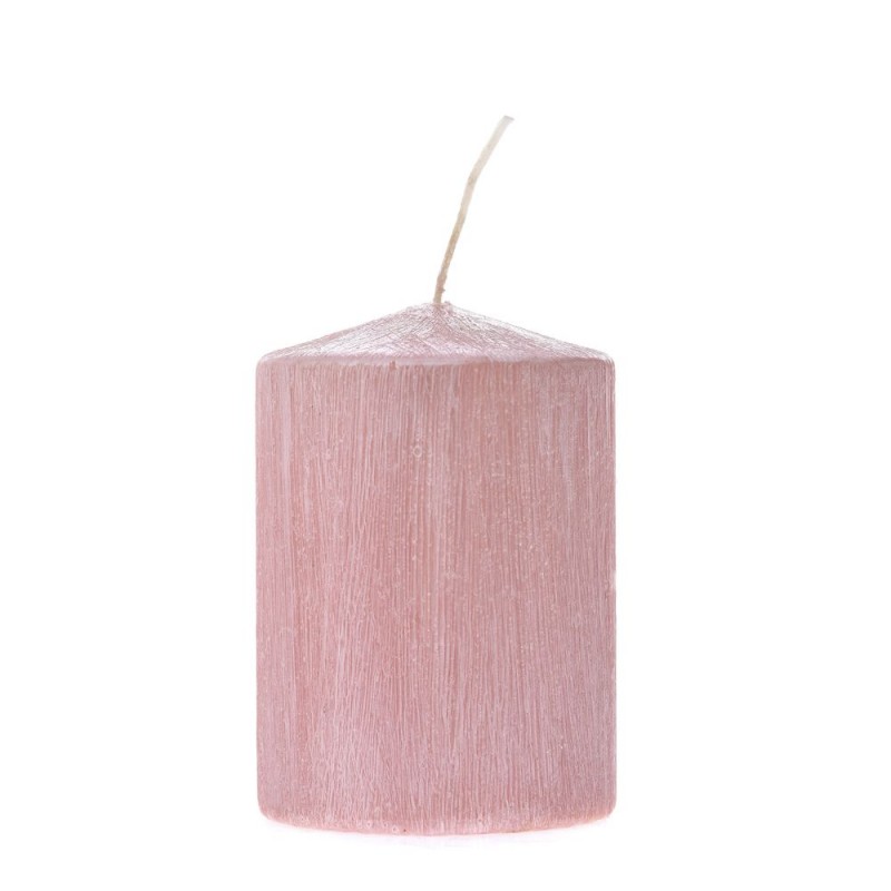 Κερί περλέ σε ροζ χρώμα σετ των τεσσάρων 7x10 εκ