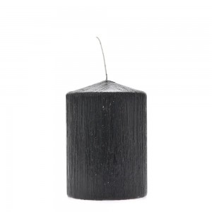 Κερί περλέ σε μαύρο χρώμα σετ των τεσσάρων 7x10 εκ