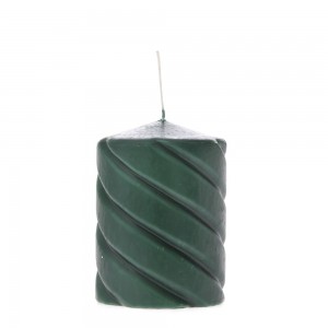 Κερί στριφτό σε πράσινο χρώμα σετ των τεσσάρων τεμαχίων 7x10 εκ