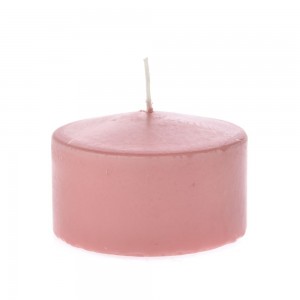 Κερί κύλινδρος σε ροζ χρώμα σετ των τεσσάρων 9x6 εκ