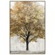 Δέντρο σε χρυσό και καφέ χρώμα ελαιογραφία πάνω σε καμβά με κορνίζα 102x152 εκ