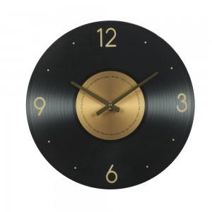 Γυάλινο ρολόι τοίχου τύπου vinylio 55x55x4 εκ