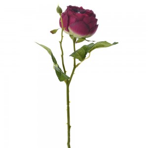 Κλαδί διακοσμητικό κόκκινο τριαντάφυλλο με μικρό μπουμπούκι 45 εκ