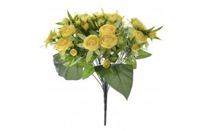 Μπουκέτο διακοσμητικό με κίτρινα άνθη νεραγκούλας 38 εκ