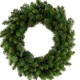 Πράσινο διακοσμητικό χριστουγεννιάτικο στεφάνι με διπλή βάση 90 εκ