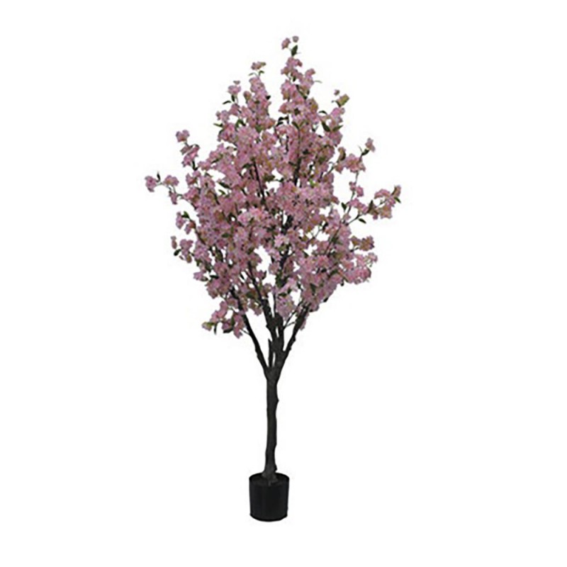 Φυτό τεχνητή ροδακινιά με ροζ άνθη σε pp γλάστρα 180 εκ