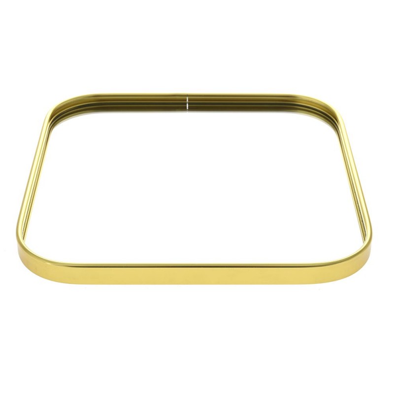 Μεταλλικός δίσκος σε χρυσή απόχρωση με καθρέφτη 24x24 εκ
