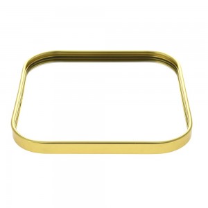 Μεταλλικός δίσκος σε χρυσή απόχρωση με καθρέφτη 20x20 εκ