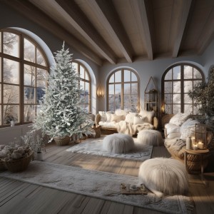 Norway Spruce παγωμένο χριστουγεννιάτικο δέντρο με μεικτό φύλλωμα 270 εκ