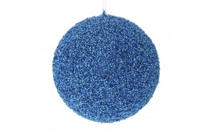 Μπλε άθραυστη μπάλα με στρας σετ έξι τεμαχίων 10 εκ