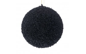 Μαύρη άθραυστη μπάλα με στρας 15 εκ