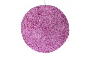 Ροζ άθραυστη μπάλα με στρας 20 εκ