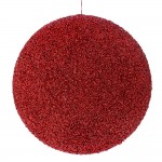Χριστουγεννιάτικη μπάλα με στρας άθραυστη σε κόκκινο χρώμα 25 εκ