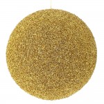 Χριστουγεννιάτικη άθραυστη μπάλα σε χρυσή απόχρωση με στρας 25 εκ