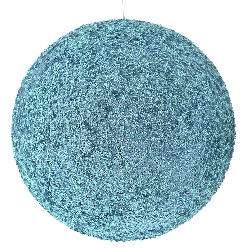 Γαλάζια άθραυστη μπάλα με στρας 25 εκ