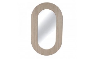 Επιτοίχιος ξύλινος καθρέπτης σε οβάλ σχήμα 50x2.2x85 εκ