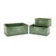 Loft μεταλλικά διακοσμητικά κουτιά αποθήκευσης σε πράσινο χρώμα σετ τριών τεμαχίων