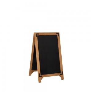 Επιδαπέδιος μαυροπίνακας 2 όψεων με ξύλινο πλαίσιο 35x75 εκ