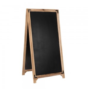 Επιδαπέδιος μαυροπίνακας 2 όψεων με ξύλινο πλαίσιο 60x120 εκ
